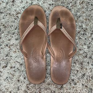 Rainbow flip flops with Swarovski Crystals